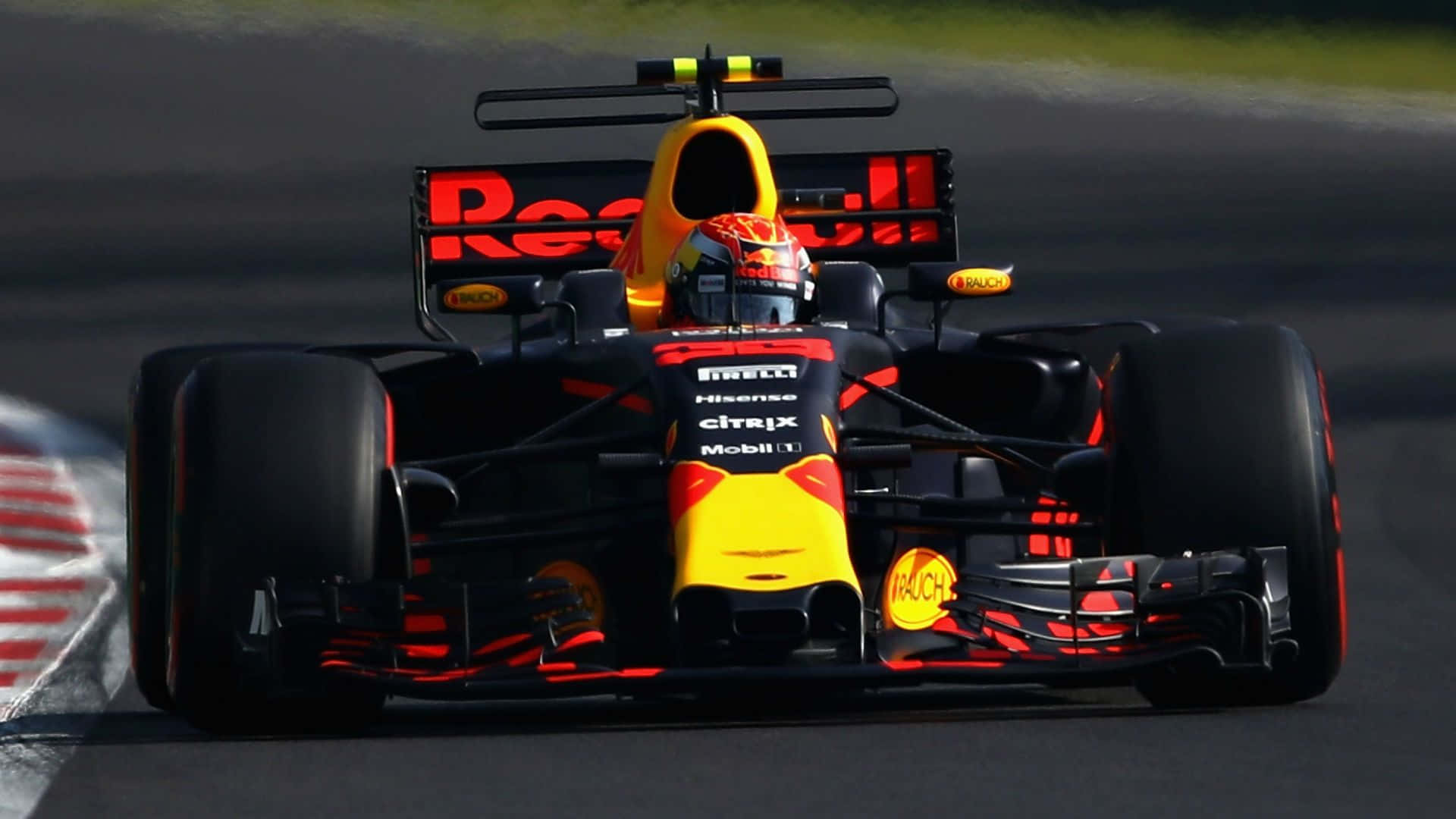 Max Verstappen racing in his Formula 1 car