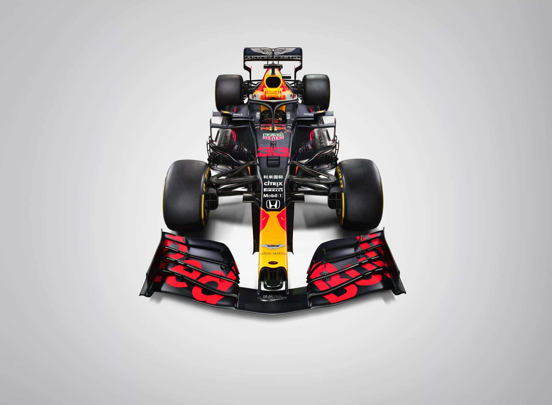 Max Verstappen racing on track in his Red Bull car