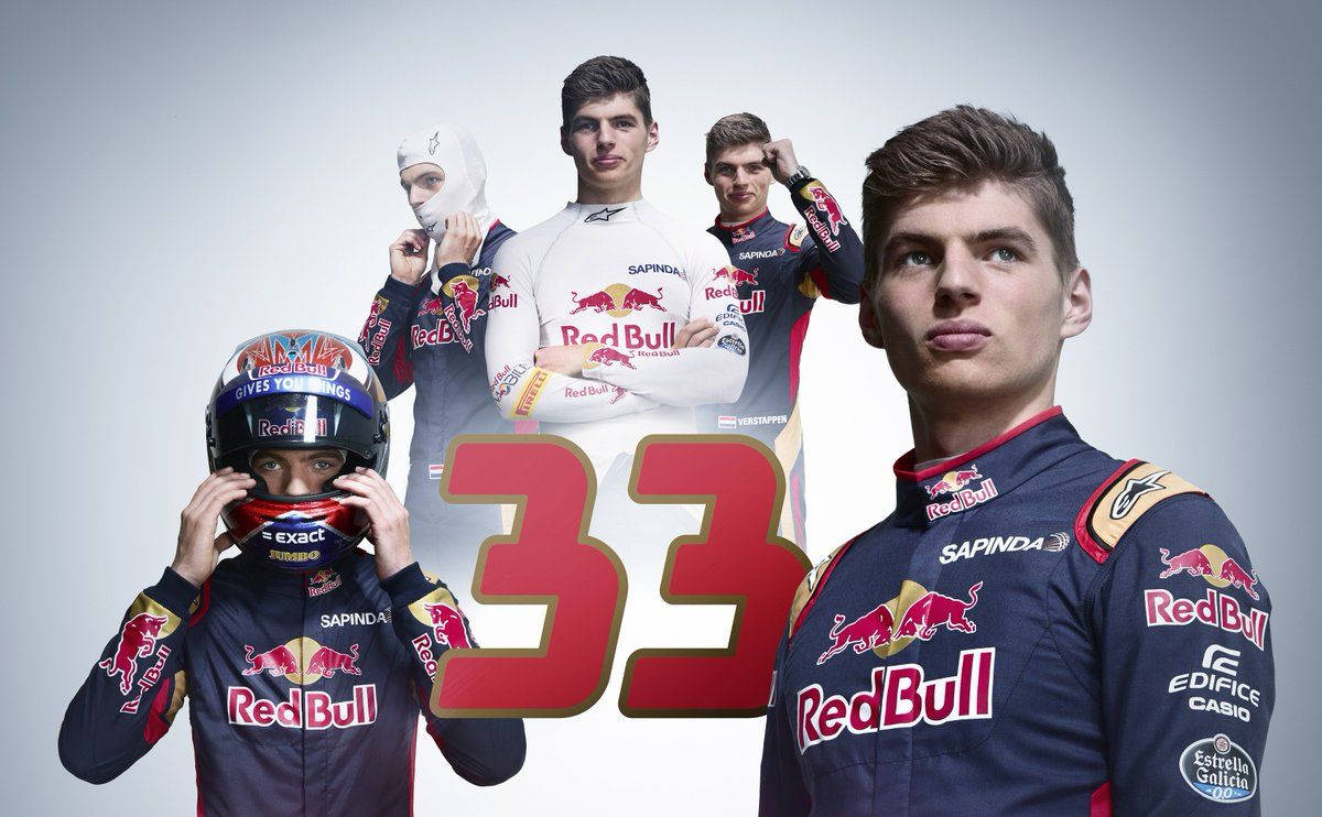 Max Verstappen in Action - Driving for Red Bull Racing Wallpaper