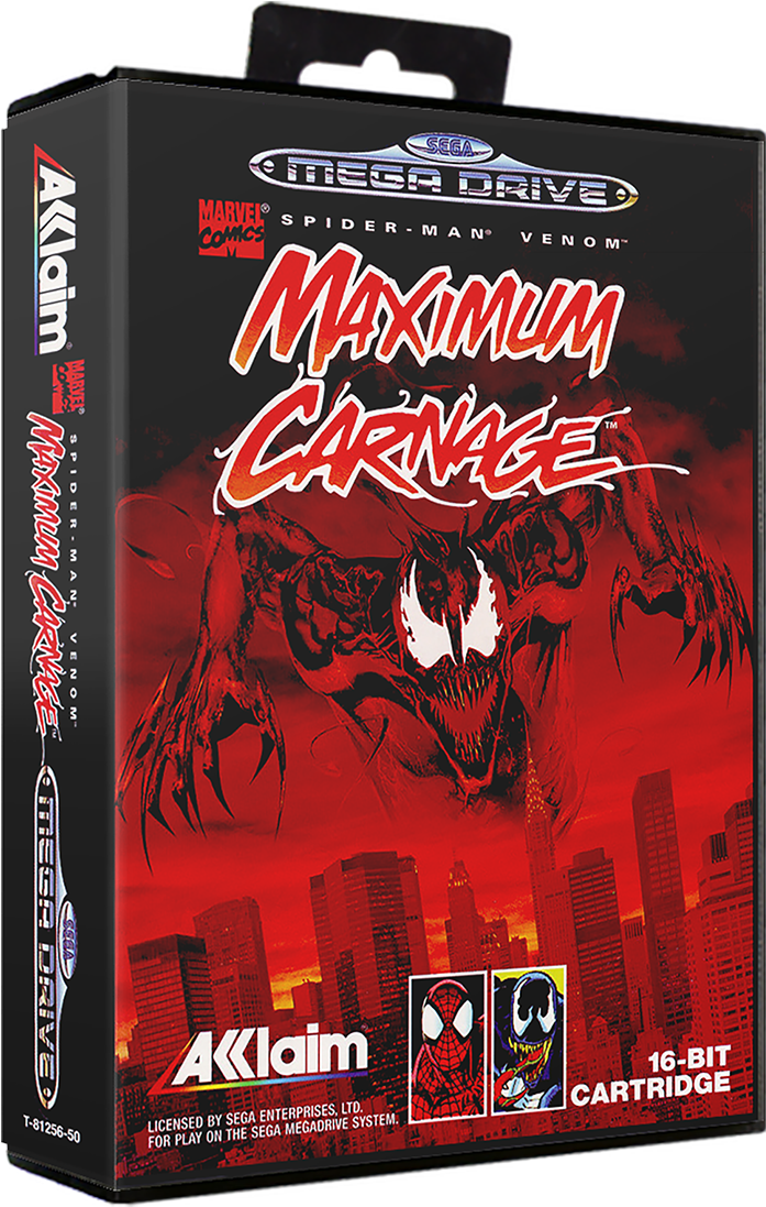 Maximum Carnage Video Game Box Art PNG