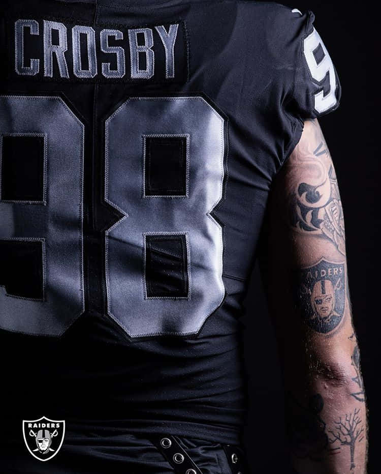 Maxx Crosby Black Las Vegas Raiders Jersey Wallpaper
