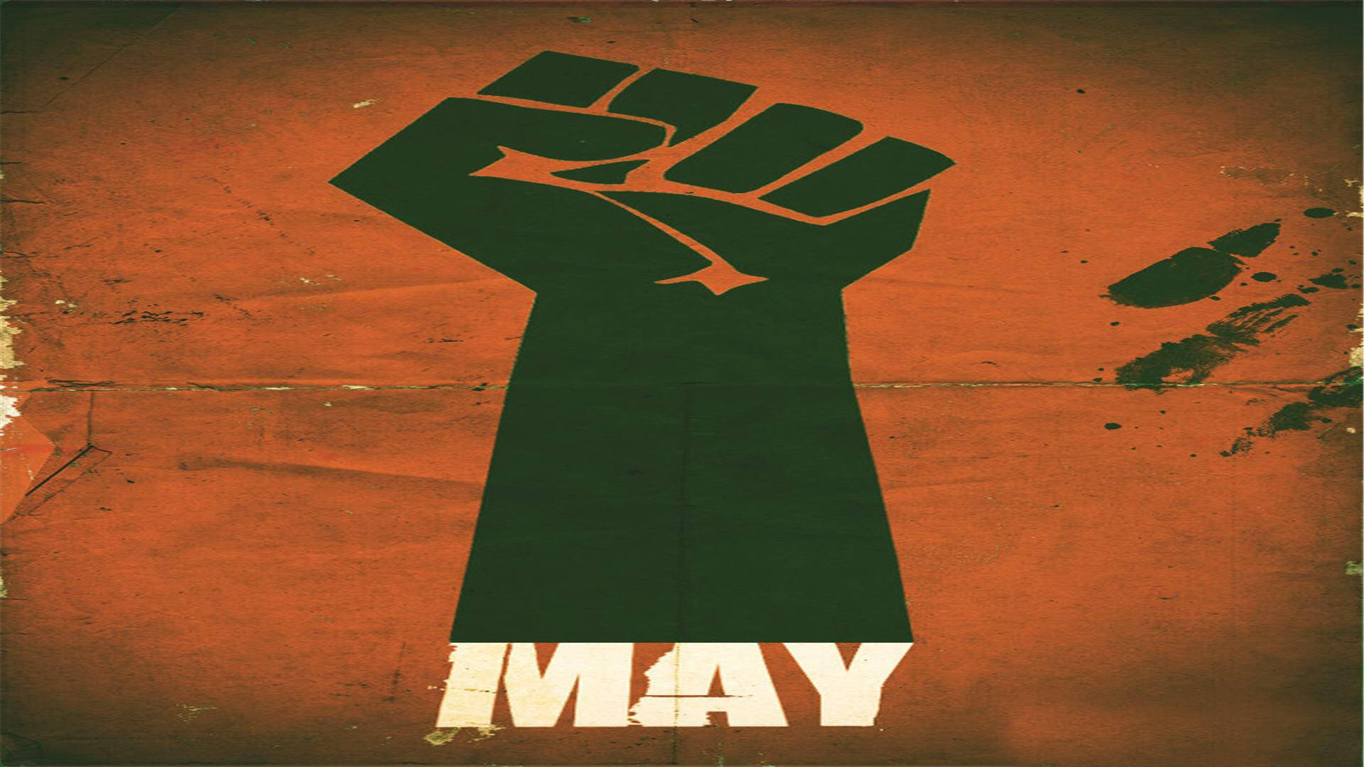 Celebrate Labor Day and May with this Fist Symbol Wallpaper