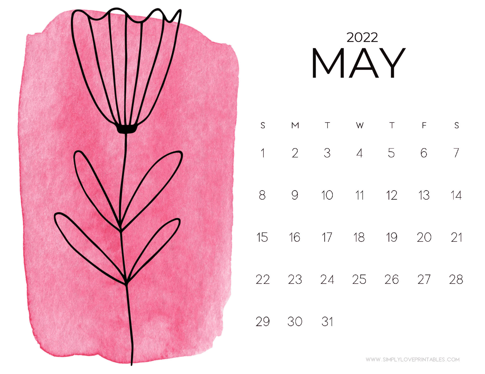 Planlæg dine maj 2022-planer med denne farverige kalender tapet! Wallpaper