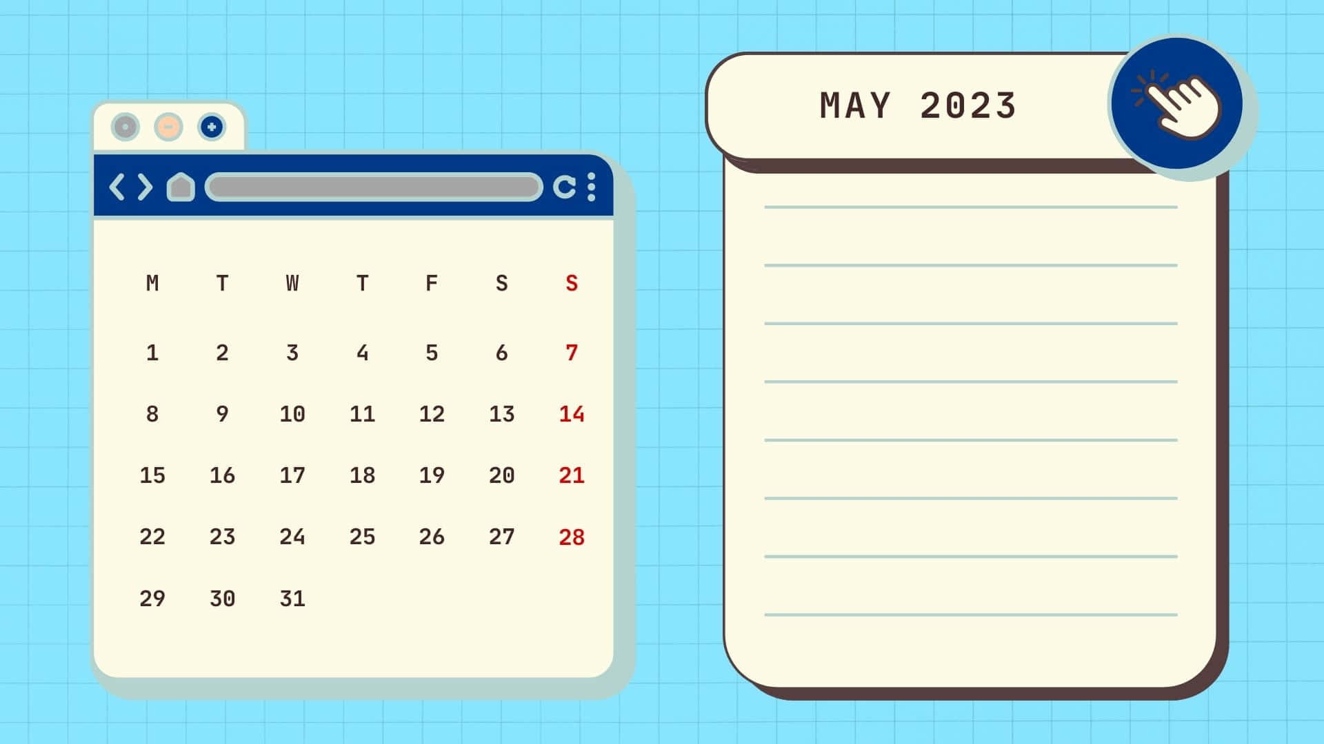 May 2023 Calendar Wallpaper