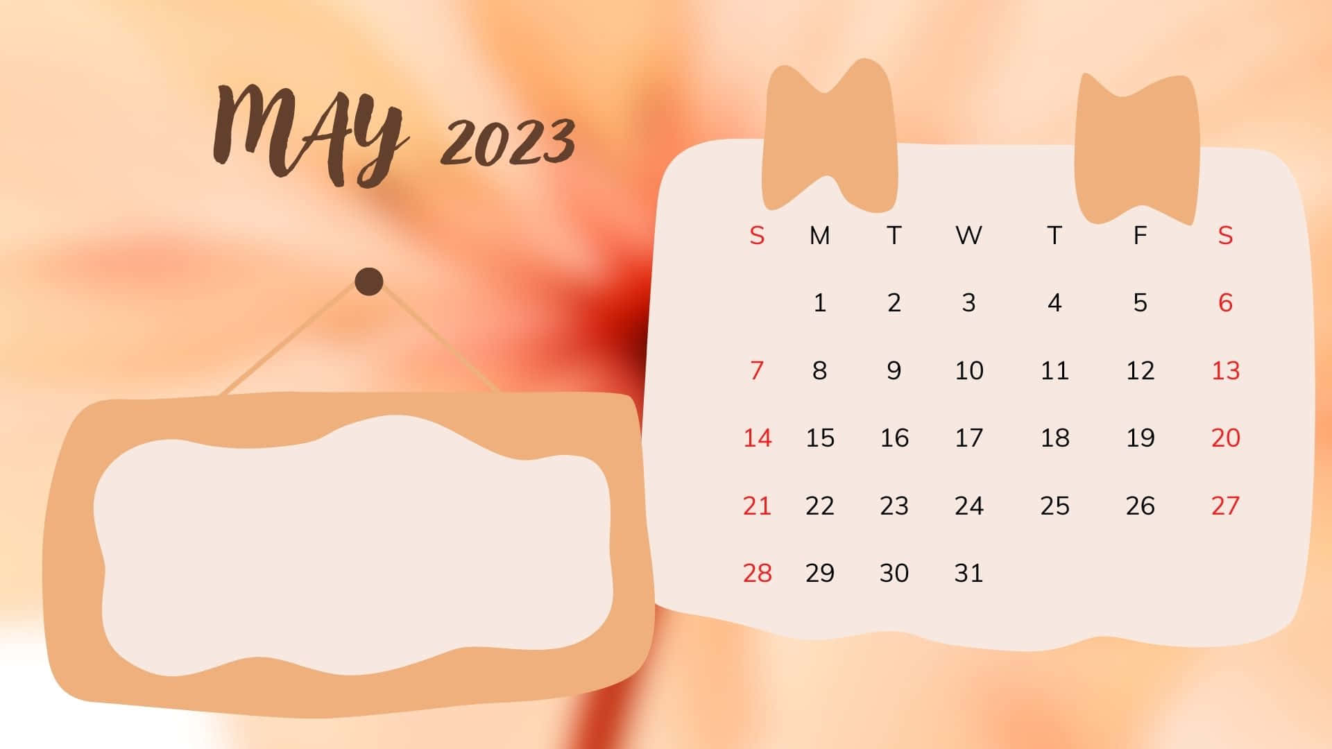 Enkalender Med Ordet Maj 2022 På Den Wallpaper