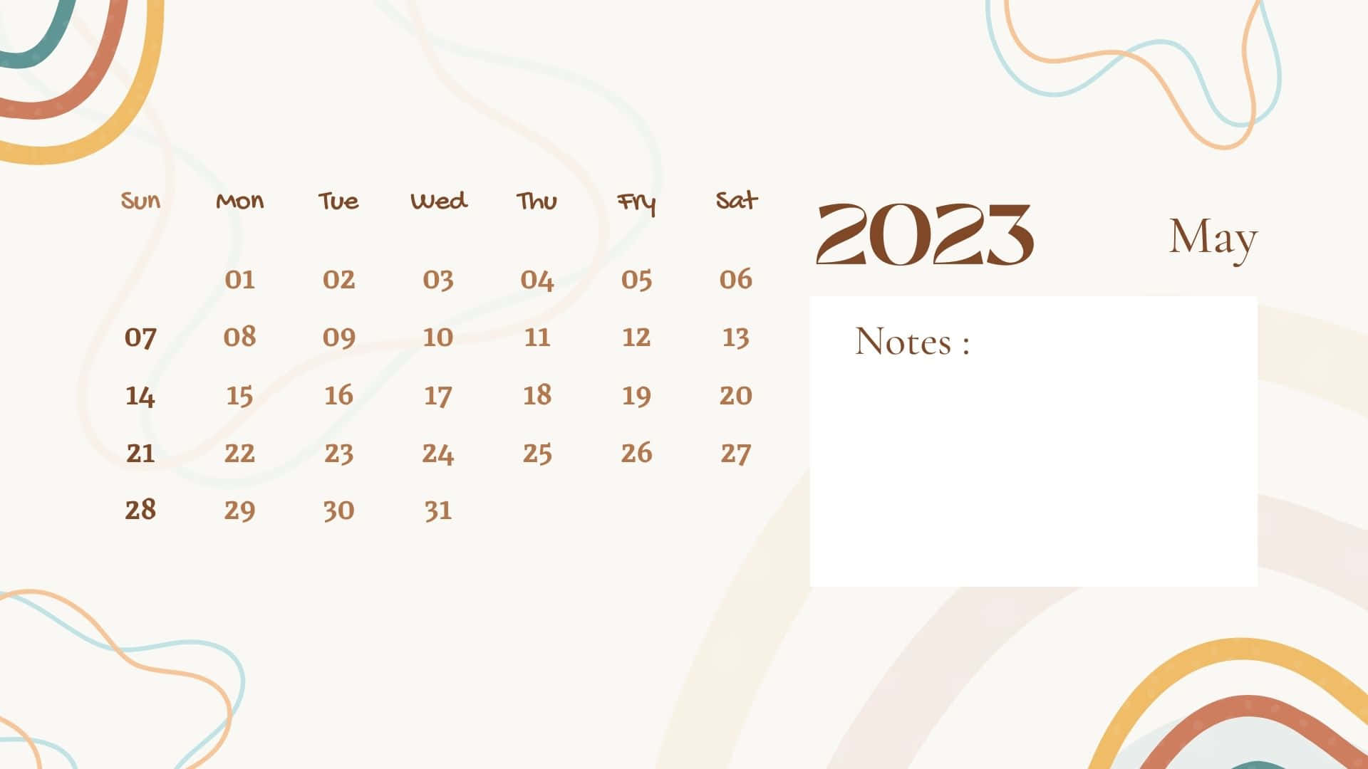 A Calendar With The Words 2023 On It Wallpaper