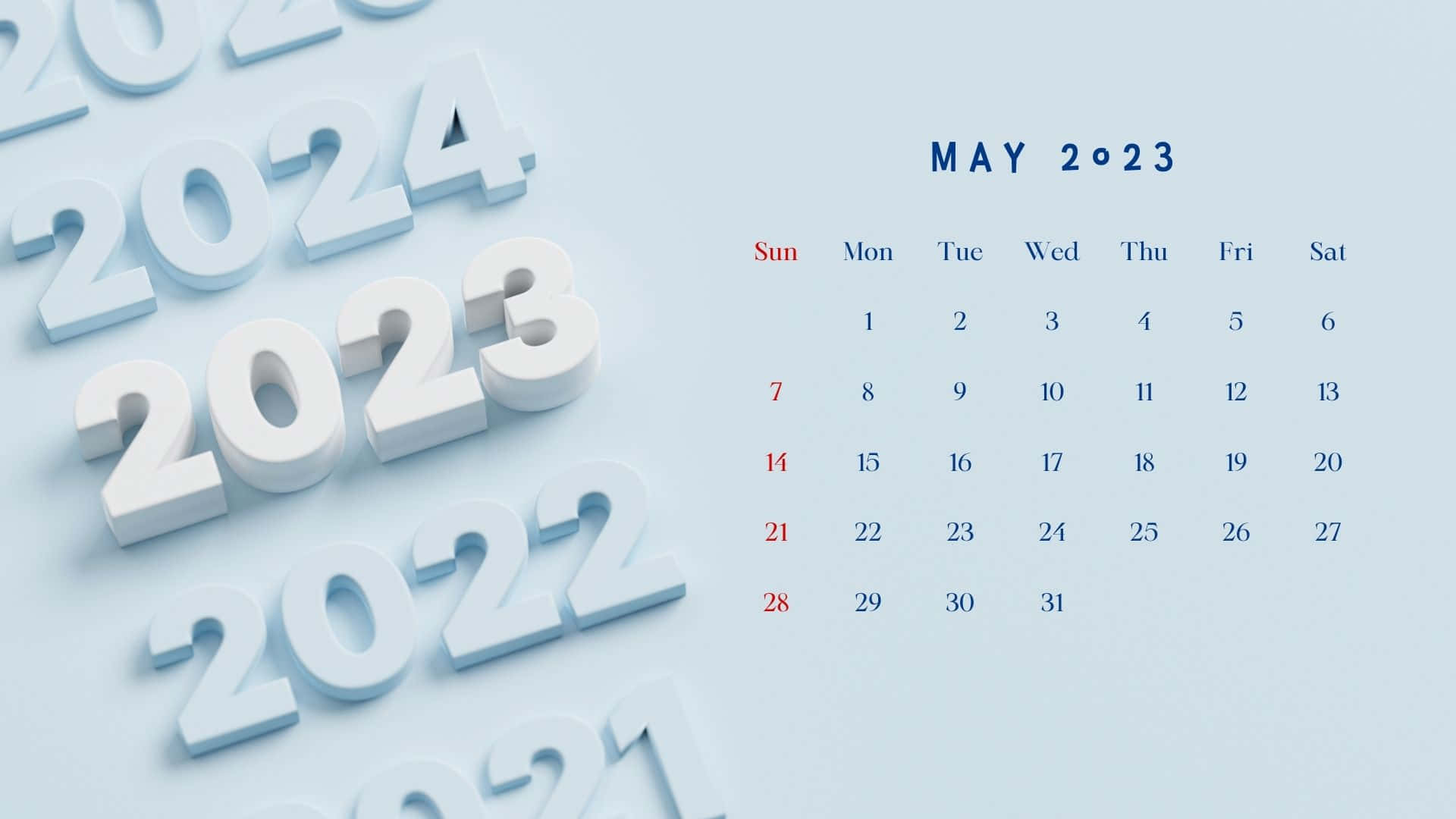 A Calendar With The Words May 2023 Wallpaper