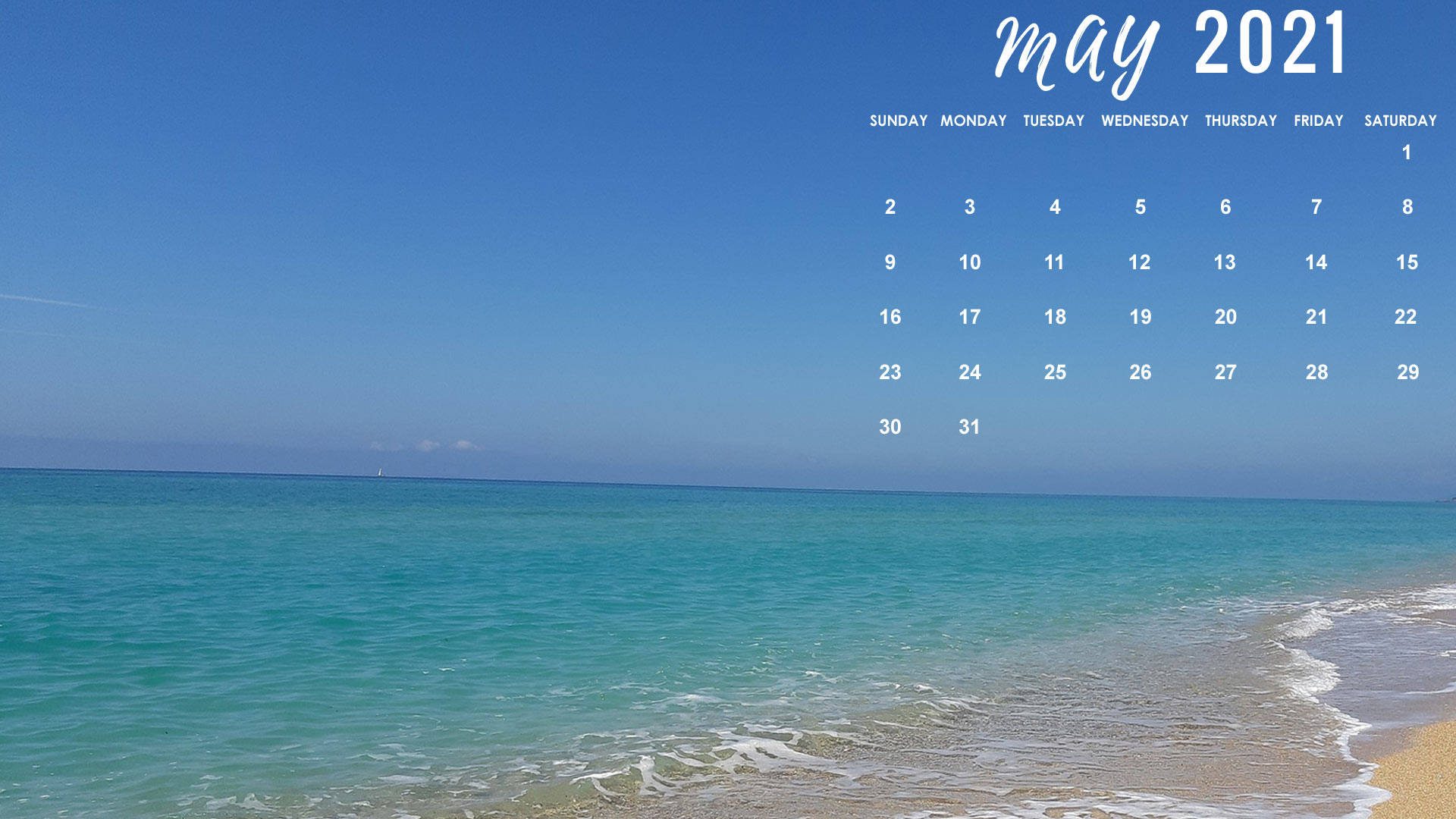 Enjoy the last days of May in a beautiful tropical beach. Wallpaper