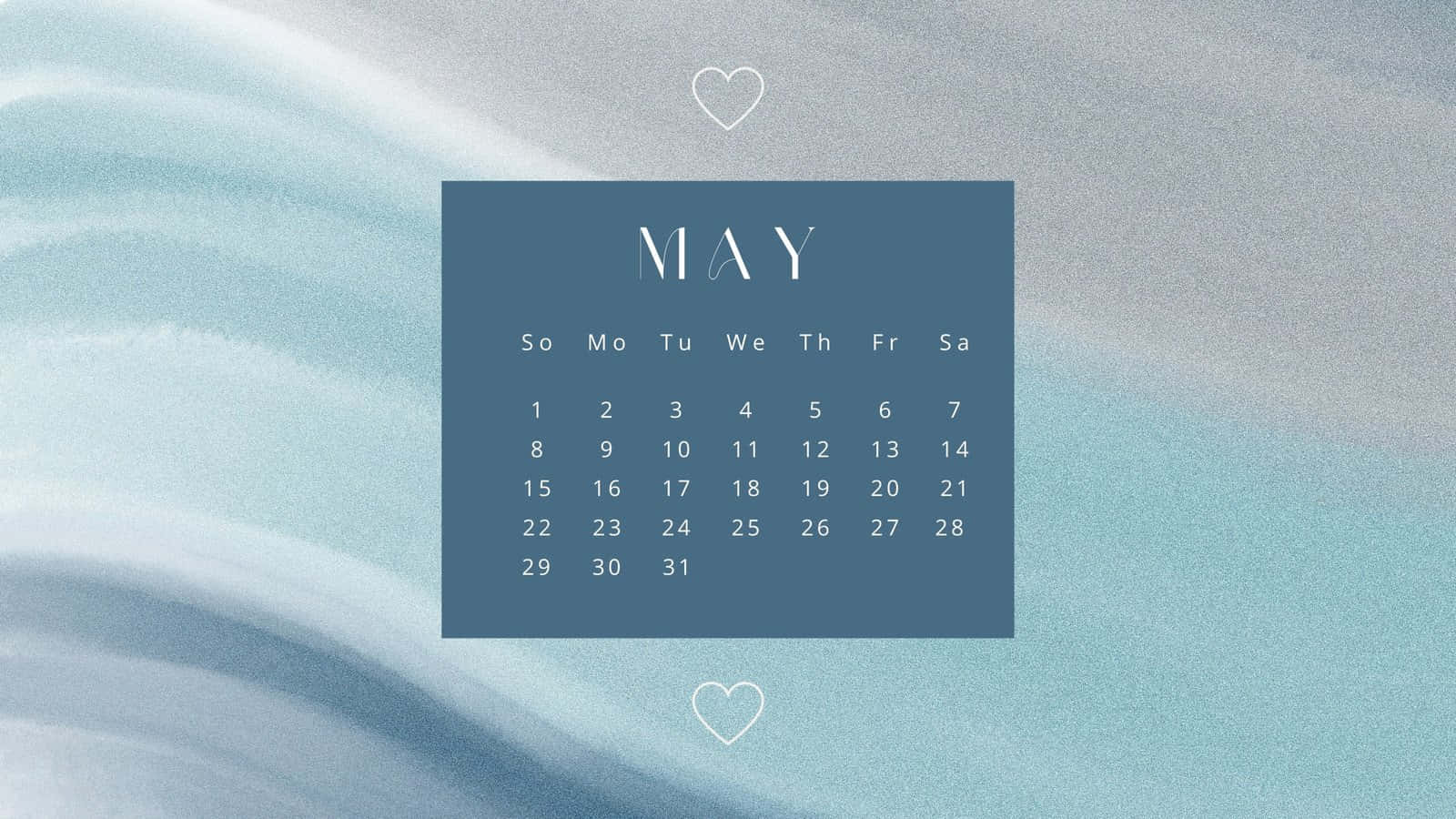 Mei Kalender Aesthetic Achtergrond Achtergrond