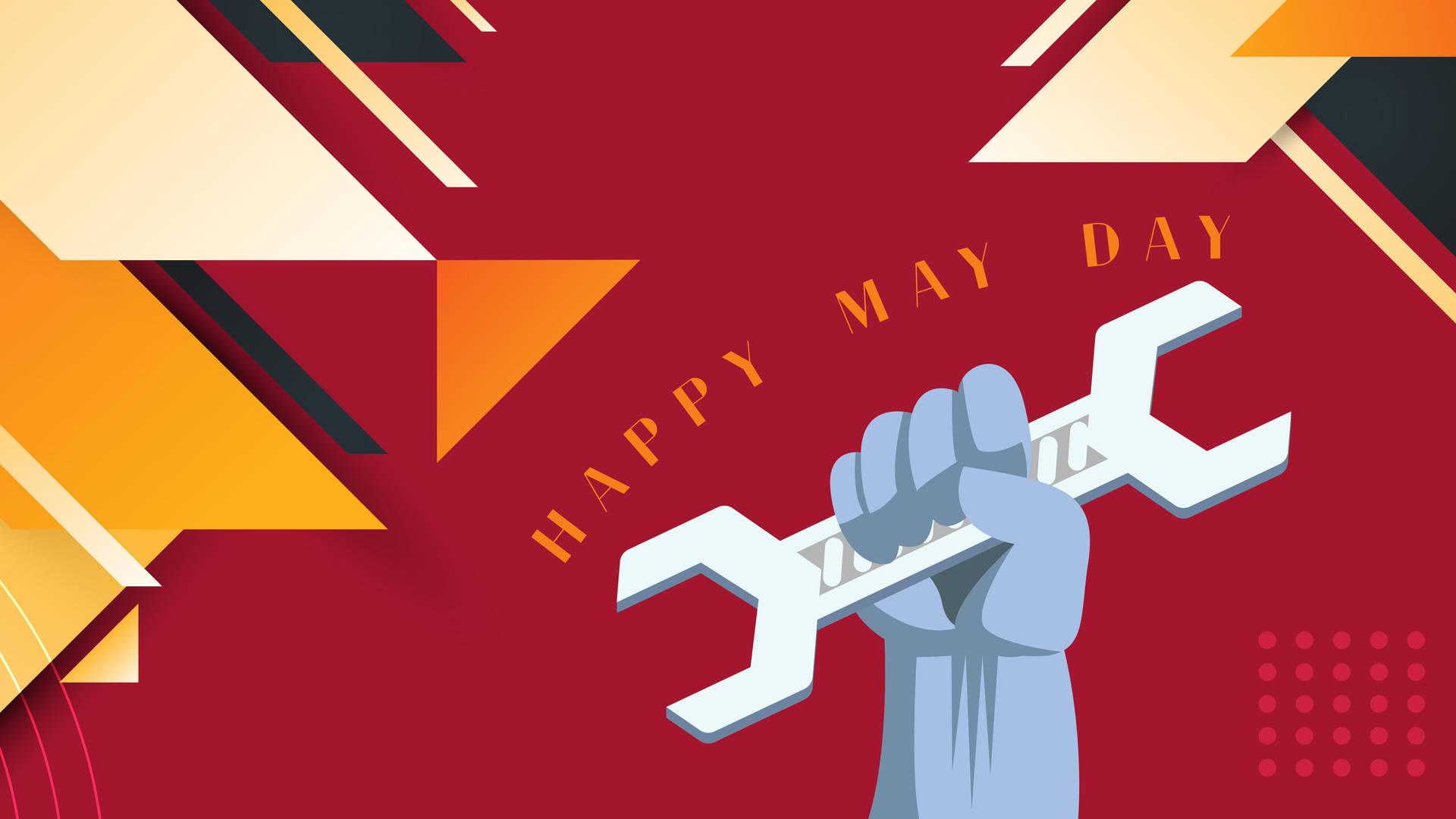 May Day Abstract Design Wallpaper