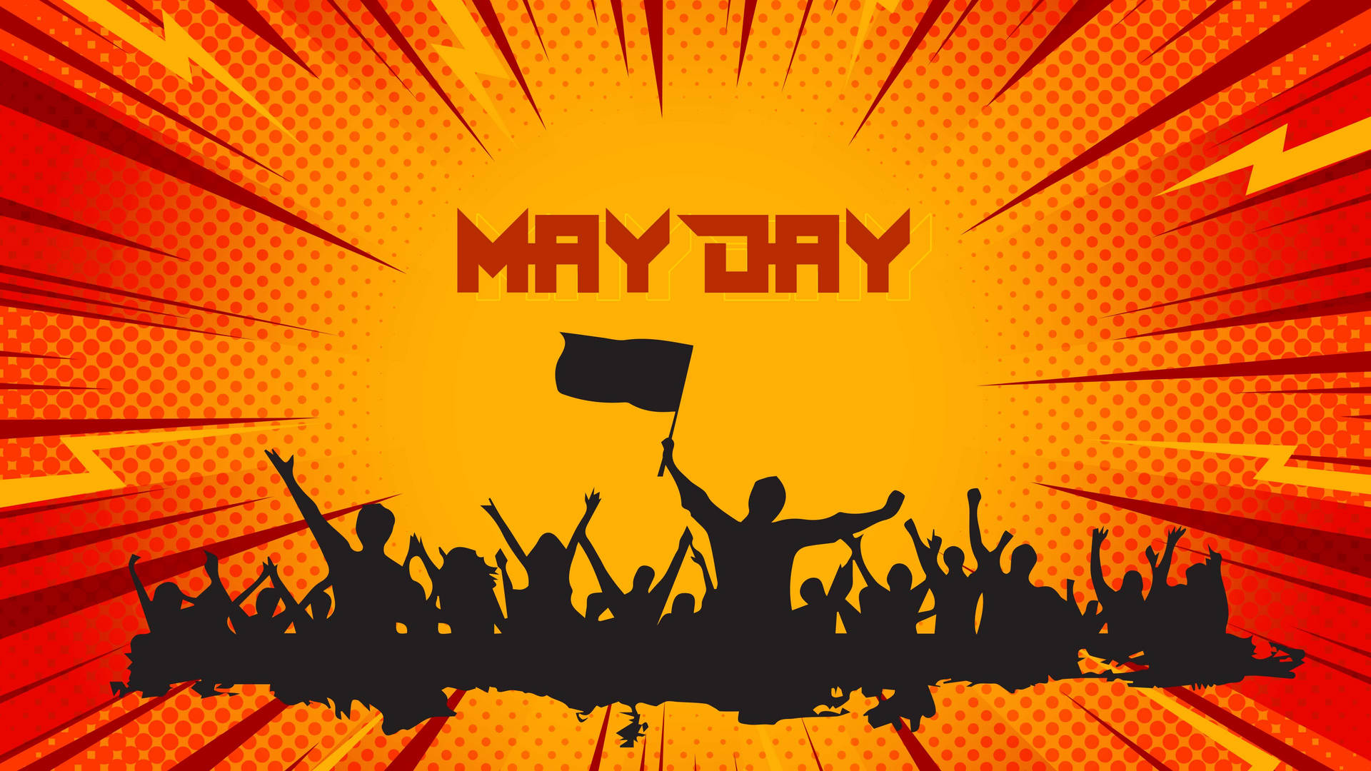 May Day Halftone Design Wallpaper