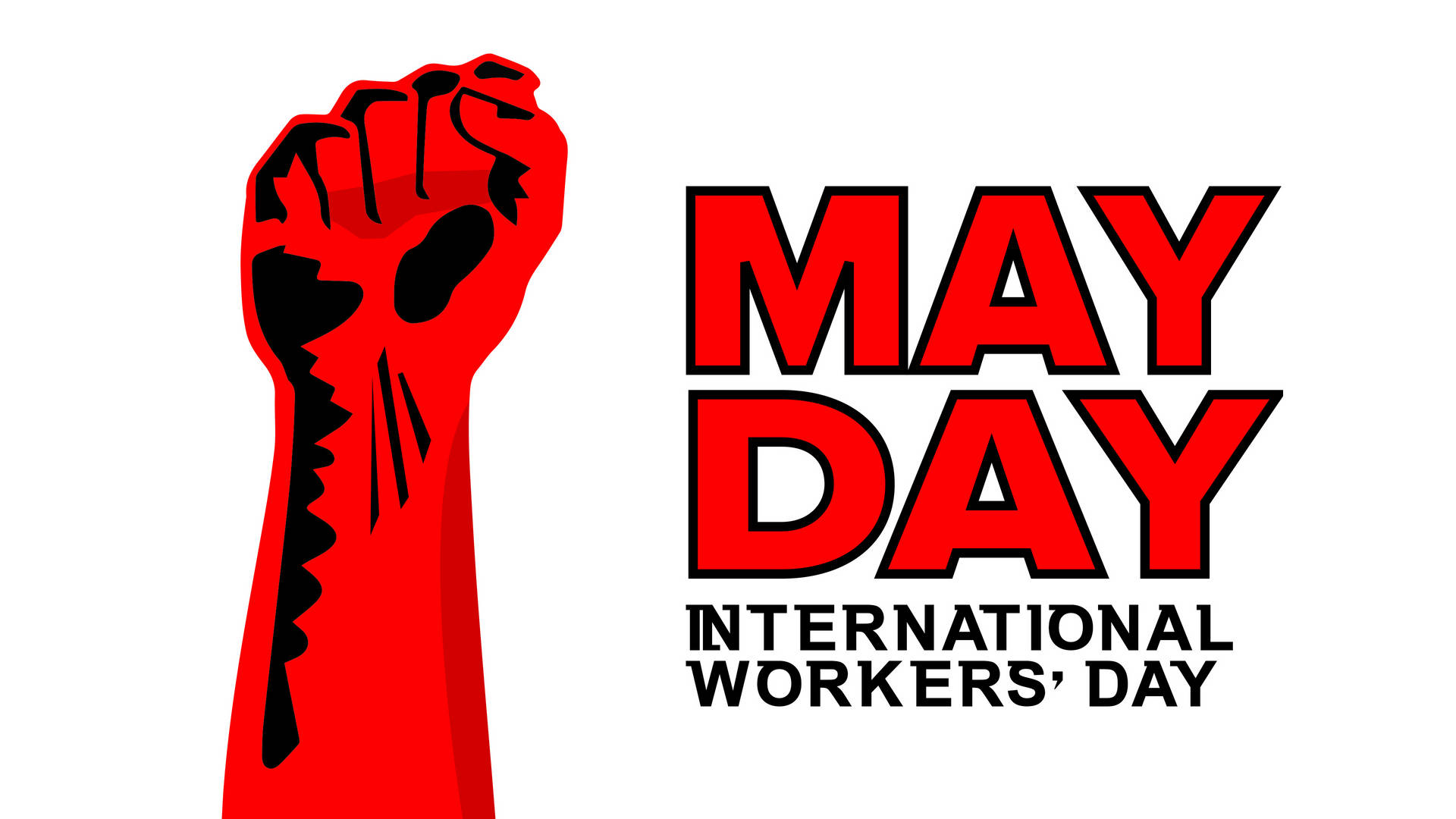 May Day Red Fist Wallpaper