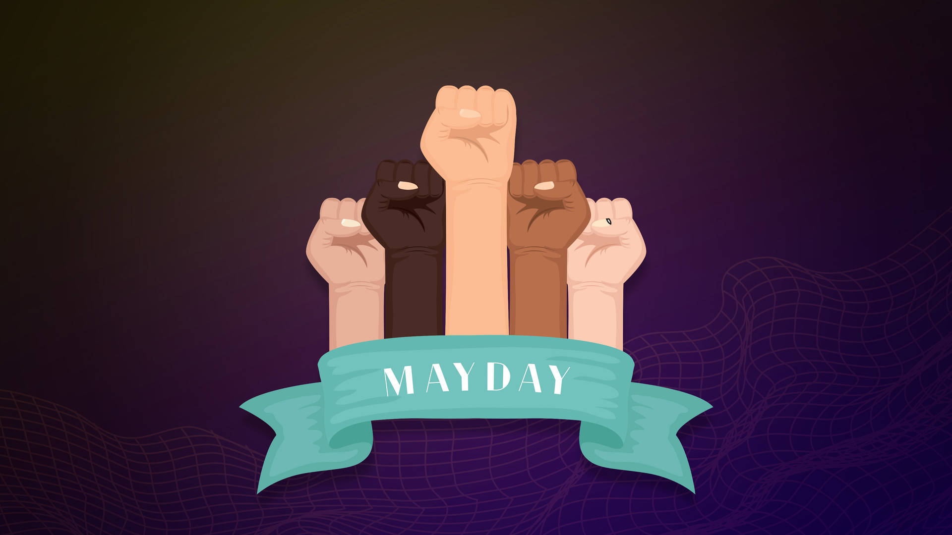 May Day Workers Fist Wallpaper