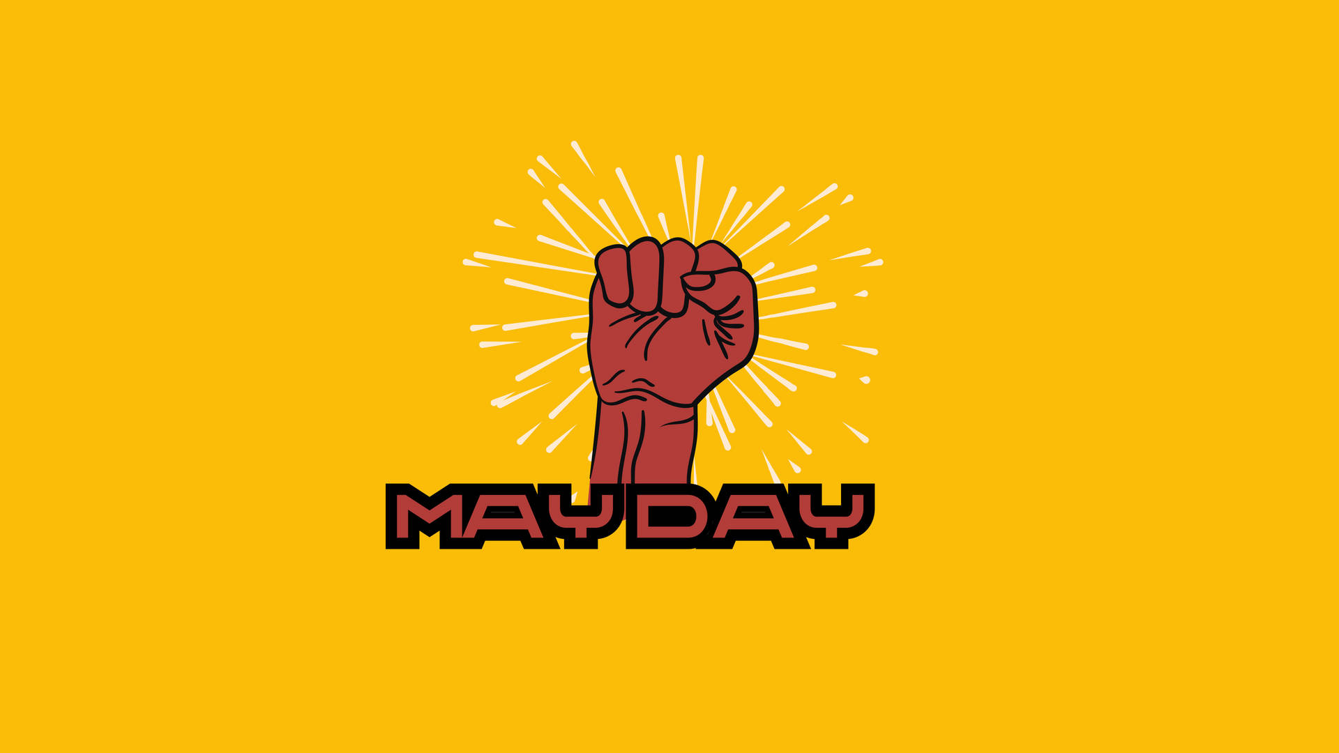 May Day Yellow Background Wallpaper