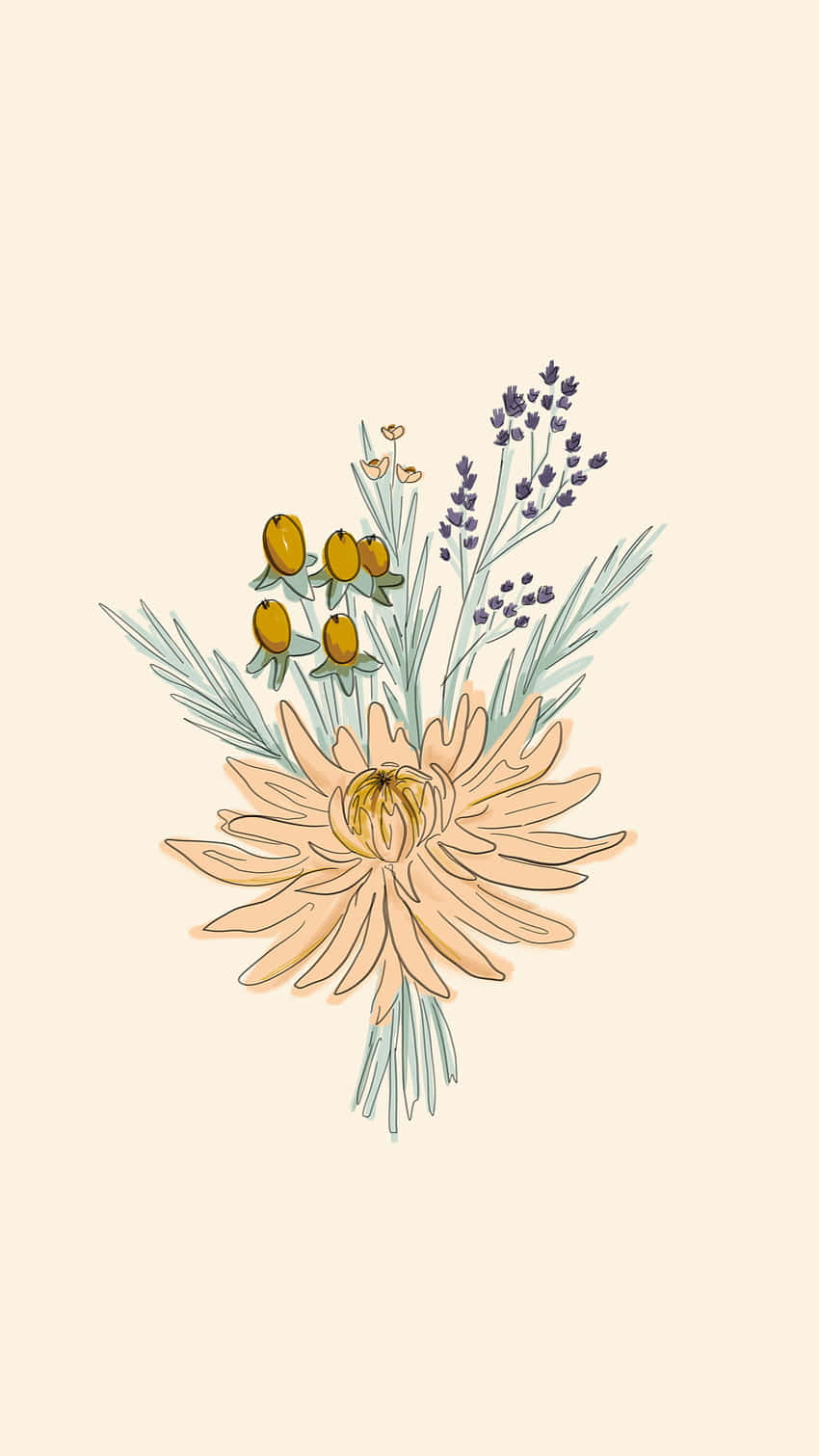 May Floral Illustration_ Aesthetic Wallpaper