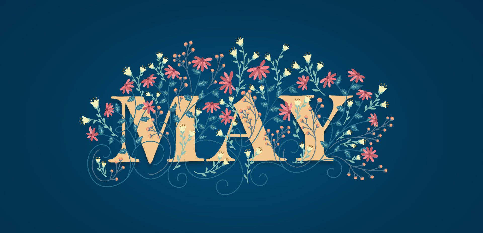 Enjoy the beauty of May with a bright and vibrant bouquet of flowers Wallpaper