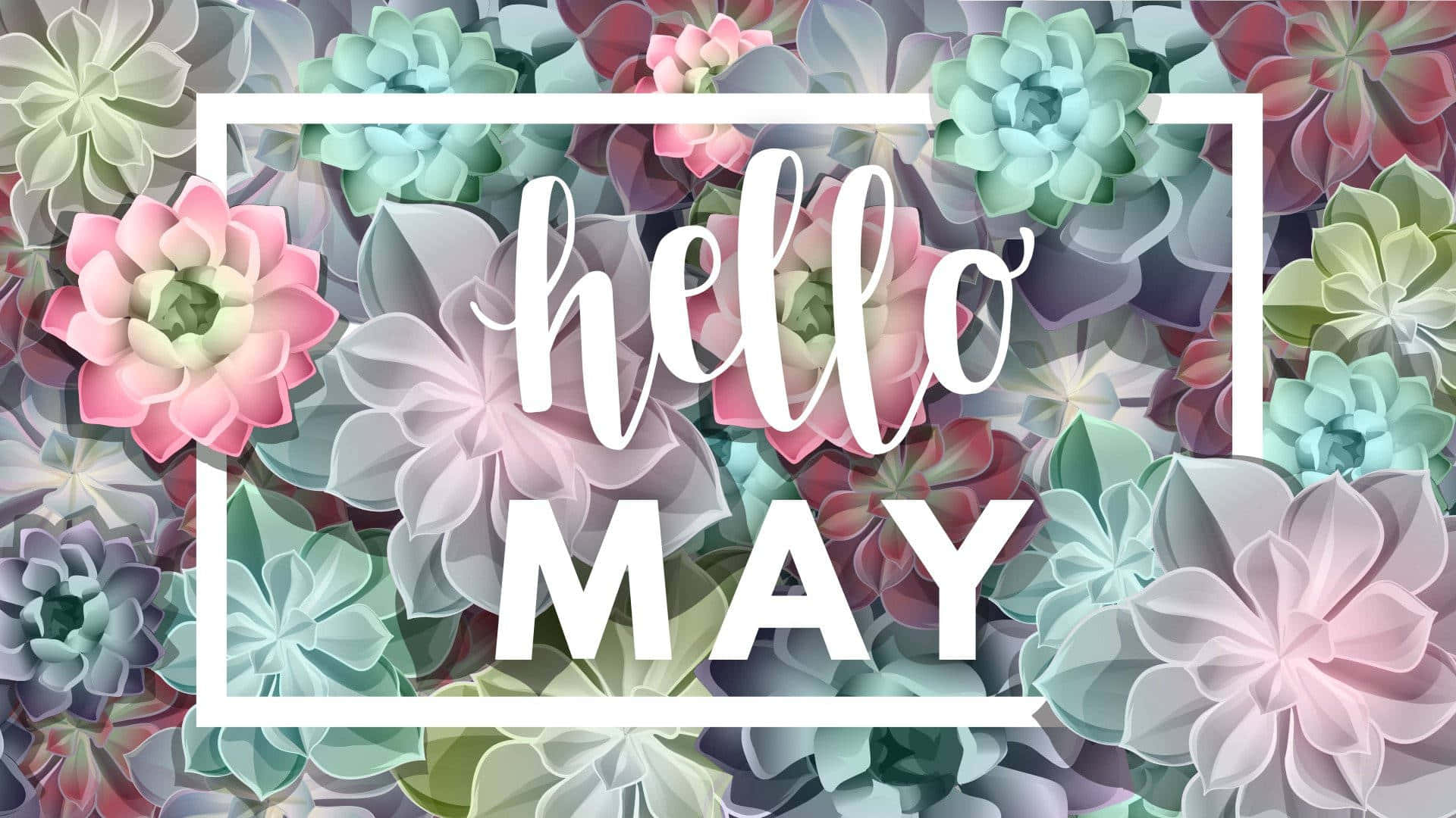 May 2017 - Hello May Desktop Calendar- Free May Wallpaper