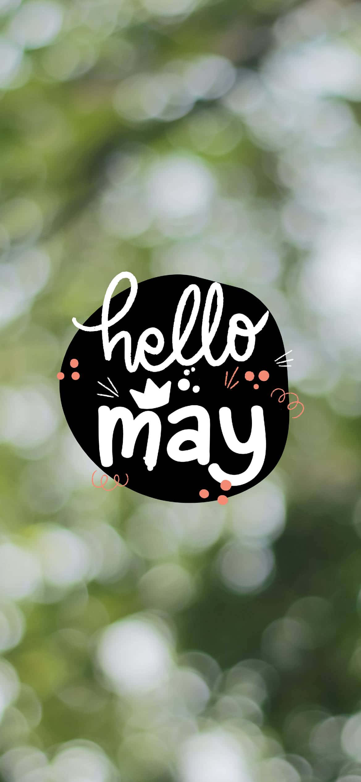 Hello May Logo On A Blurry Background