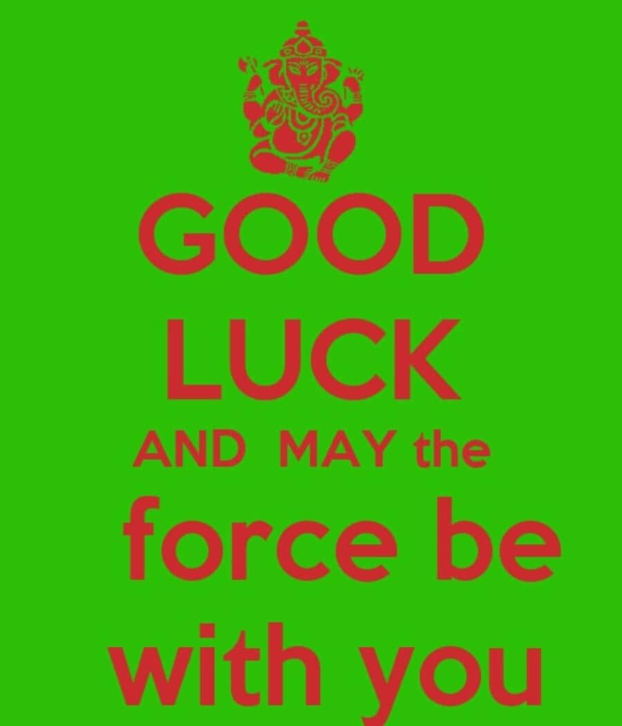 May The Force Be With You Inspirational Quote Against A Starry Background Wallpaper
