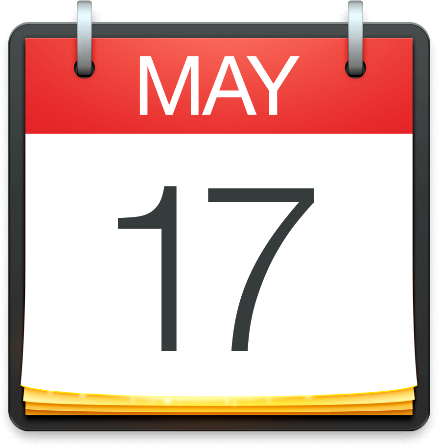 May17 Calendar Icon PNG