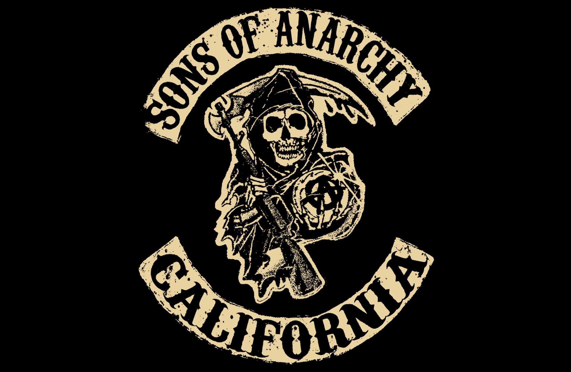 wallpaper- Sons of Anarchy Californien logo tapet Wallpaper