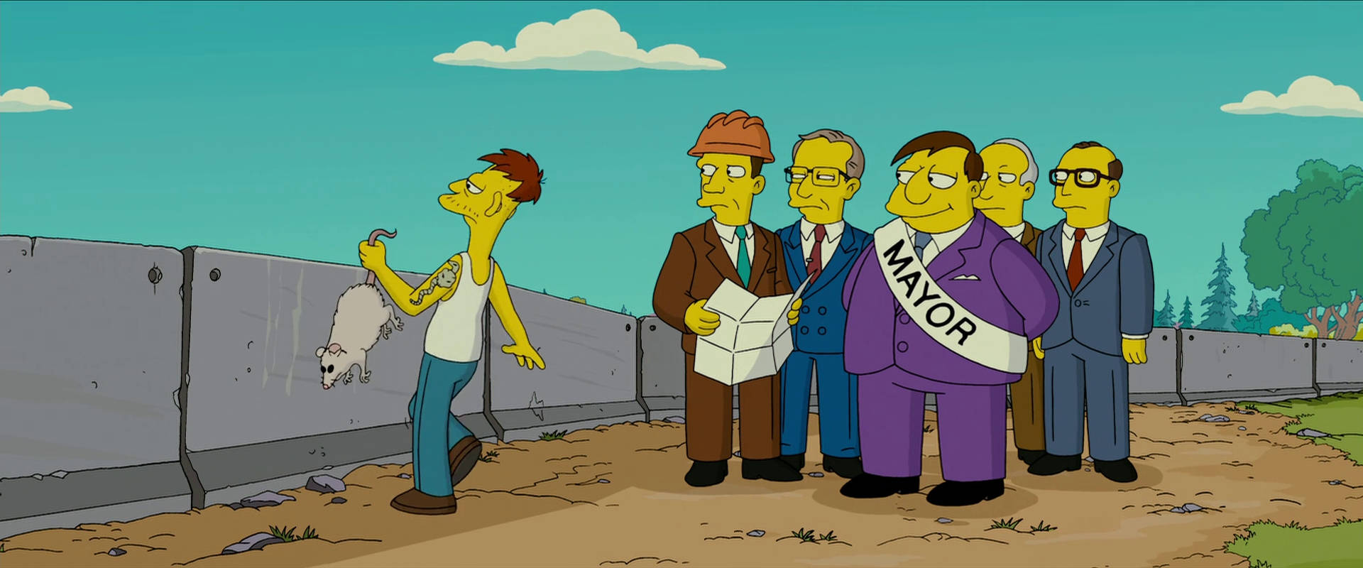 Borgmästarenfrån Simpsonsfilmen. Wallpaper