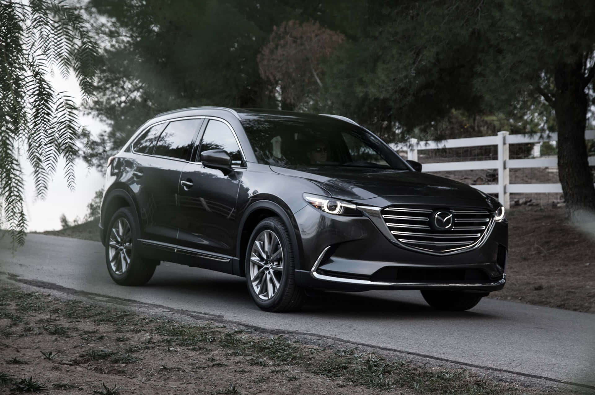 Sleek and Stylish Mazda CX-9 in Action Wallpaper
