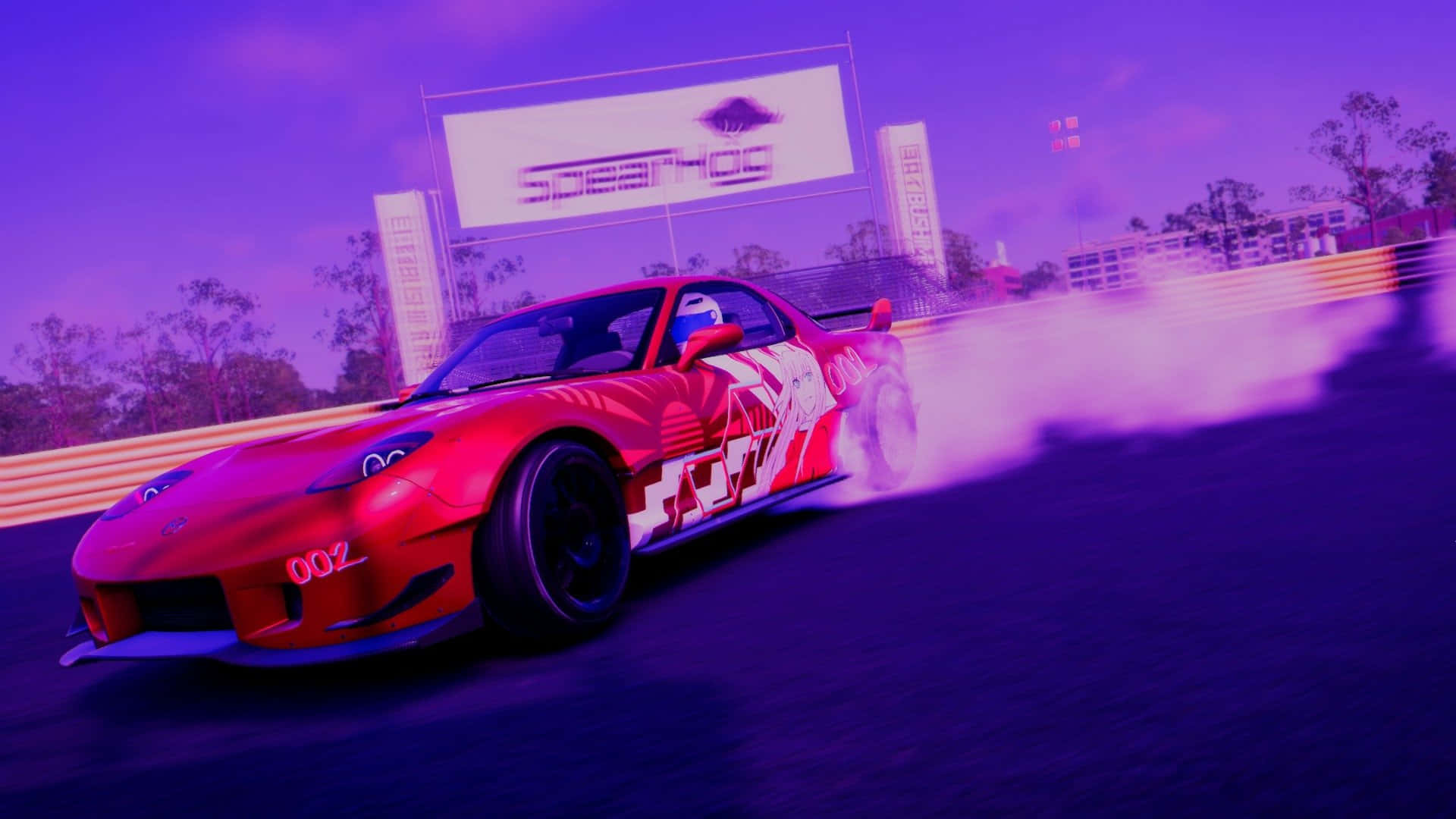 Mazda R X7 Drifting Dusk Track Wallpaper