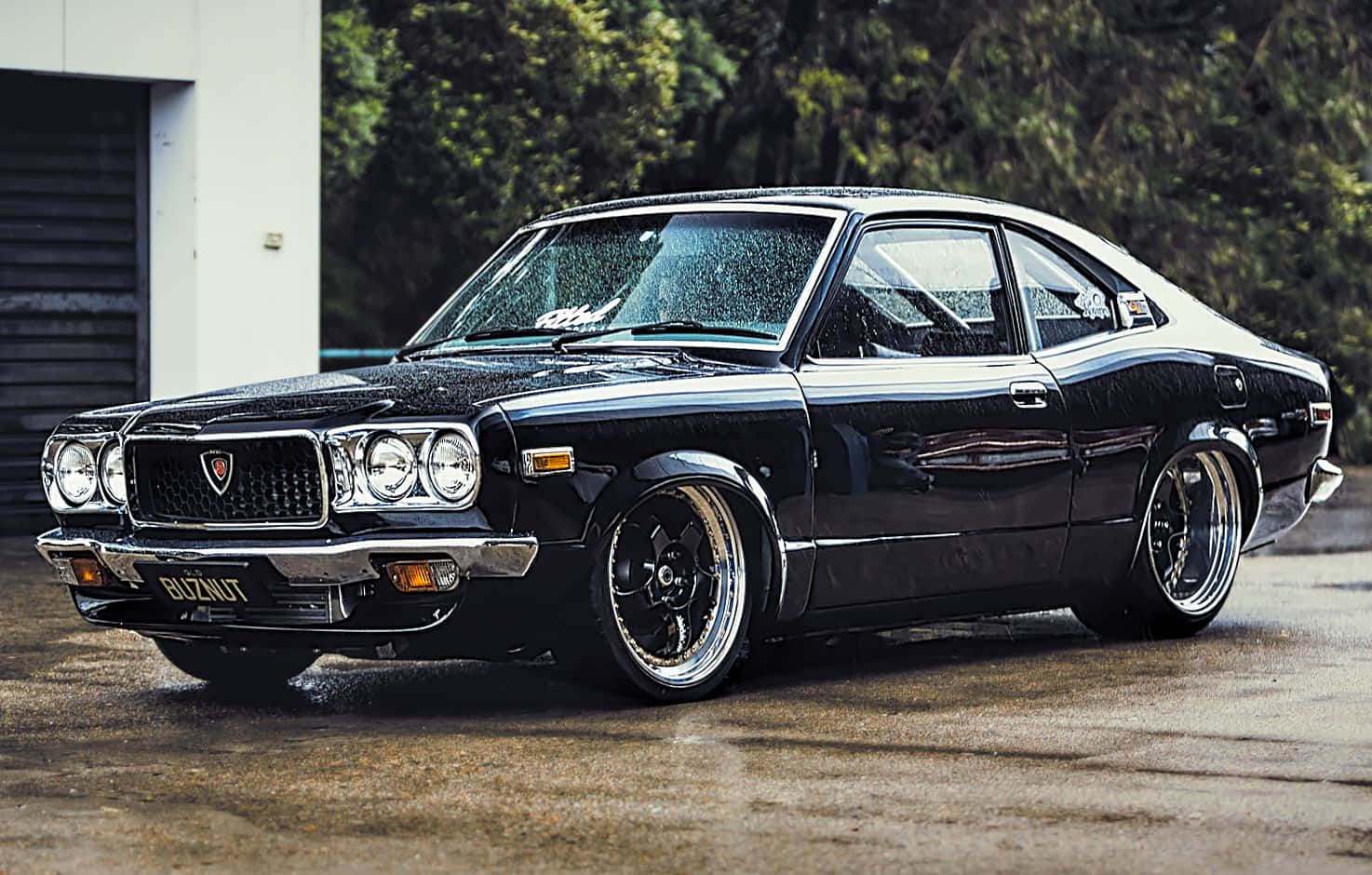 Stunning Mazda RX-3 on the road Wallpaper