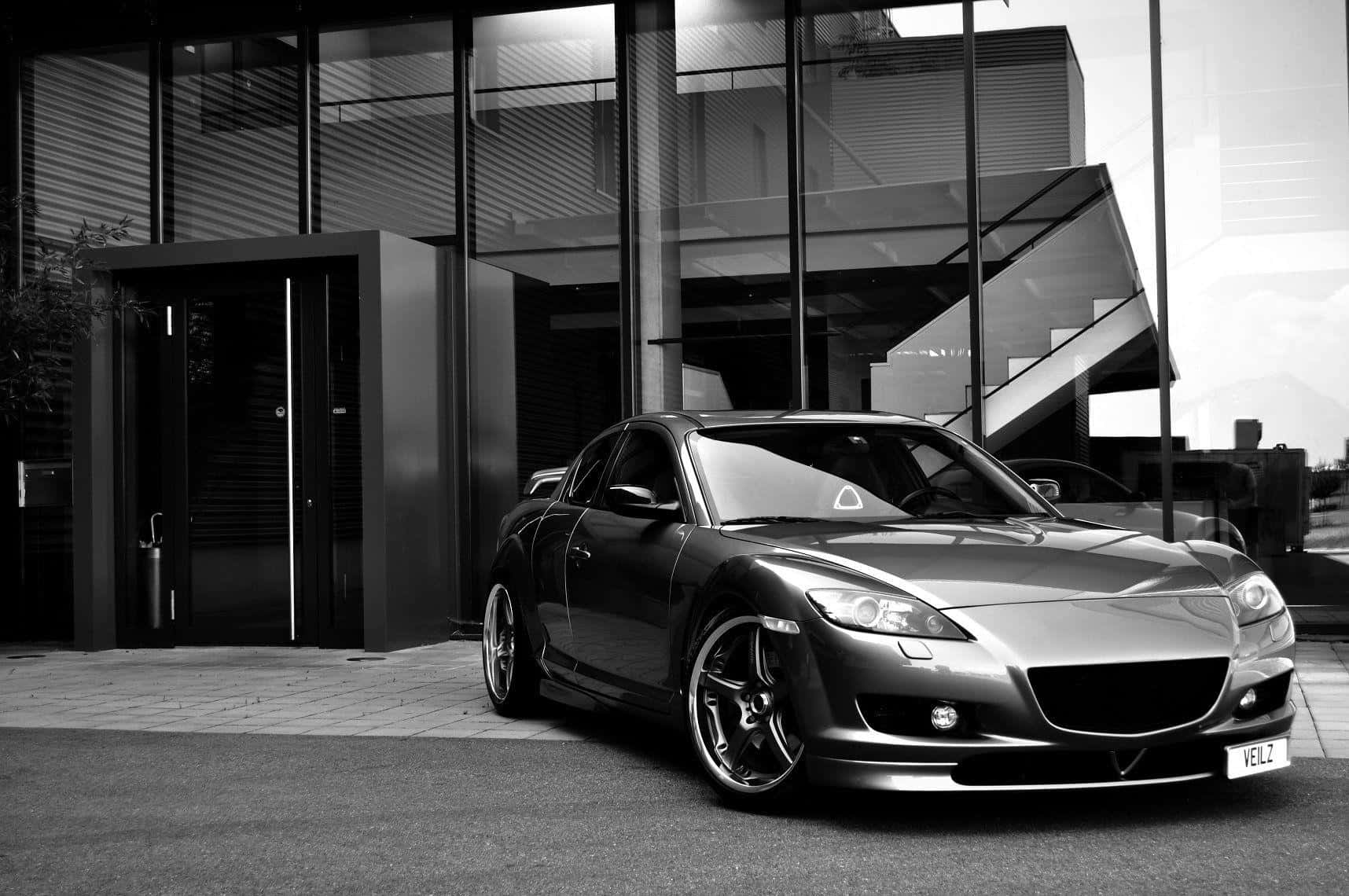 Eleganteautomóvil Deportivo Mazda Rx-8 De Color Rojo Fondo de pantalla