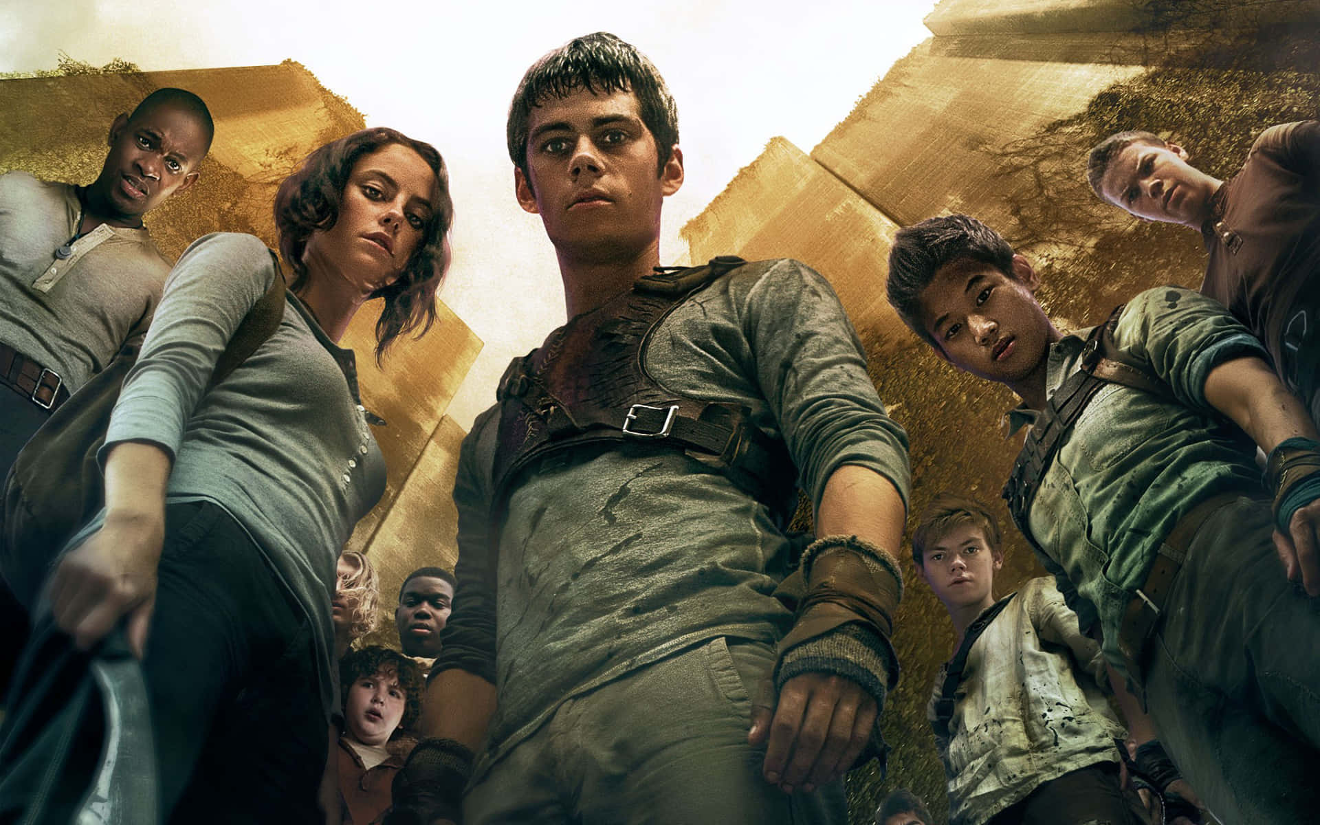 Thomas and the Gladers standing in the Maze