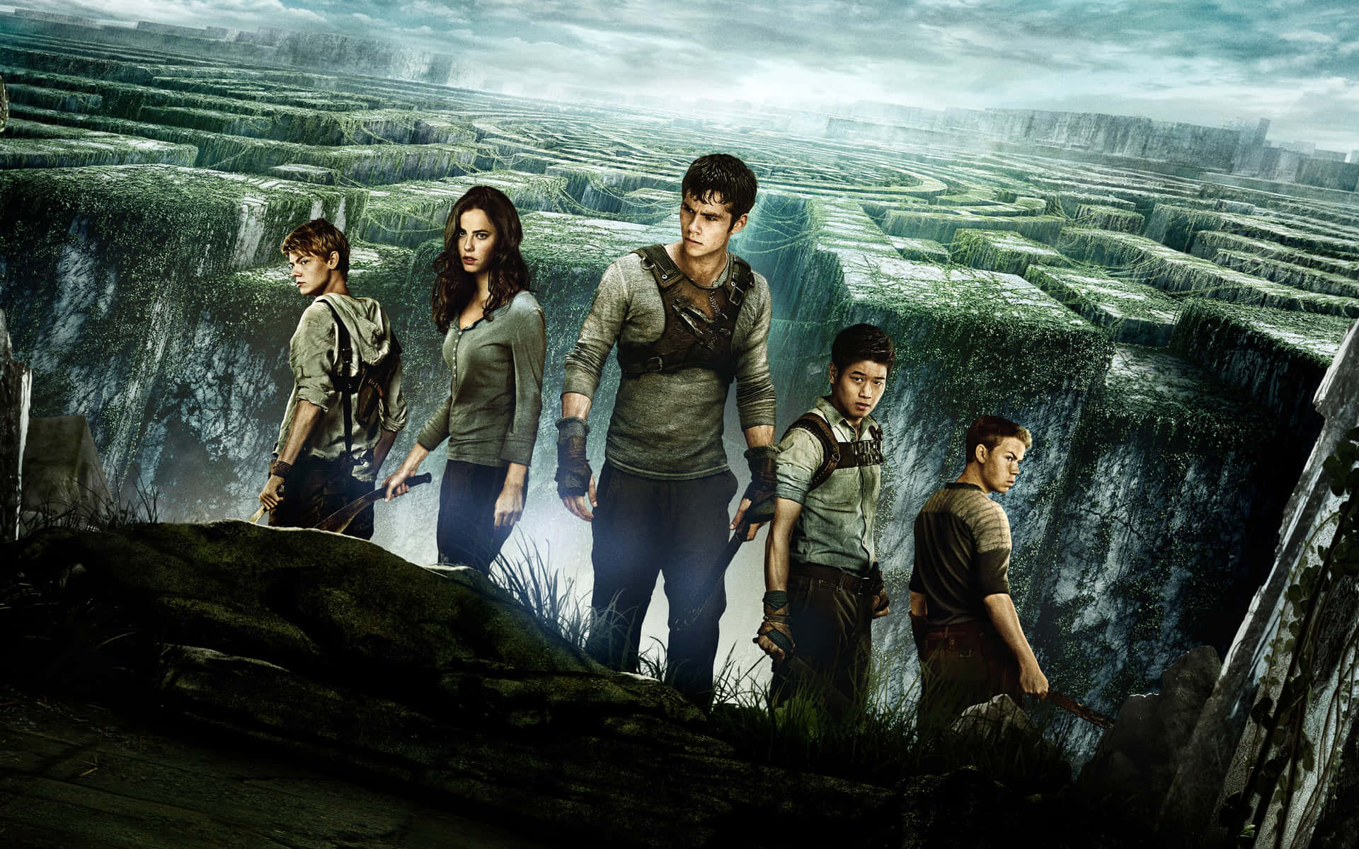 Thomas and his fellow Gladers challenging the Maze in the epic Maze Runner saga