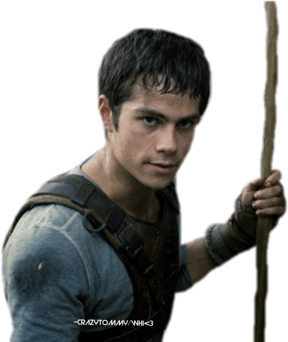 Maze_ Runner_ Character_with_ Staff.png PNG