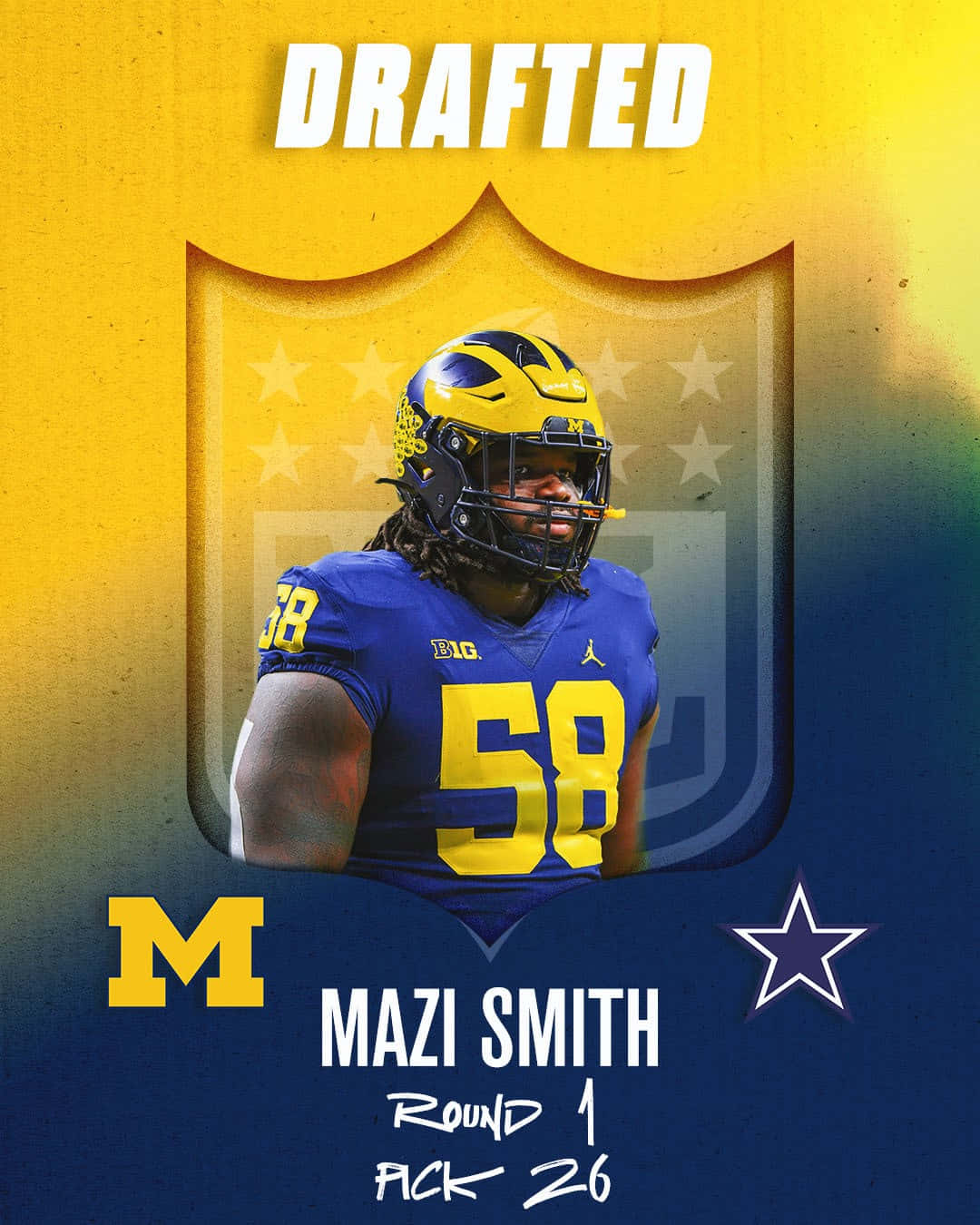 Download Mazi Smith Drafted Round1 Pick26 Wallpaper | Wallpapers.com