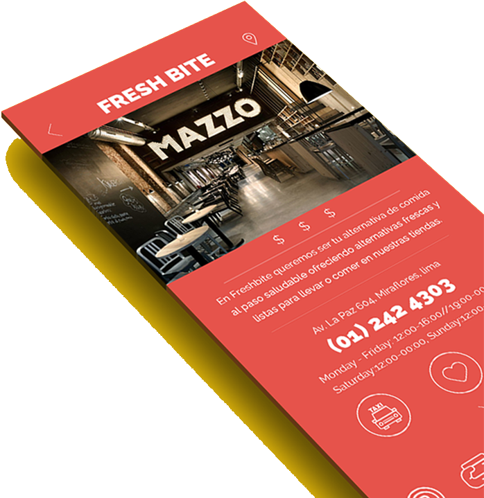 Mazzo Restaurant Flyer Design PNG
