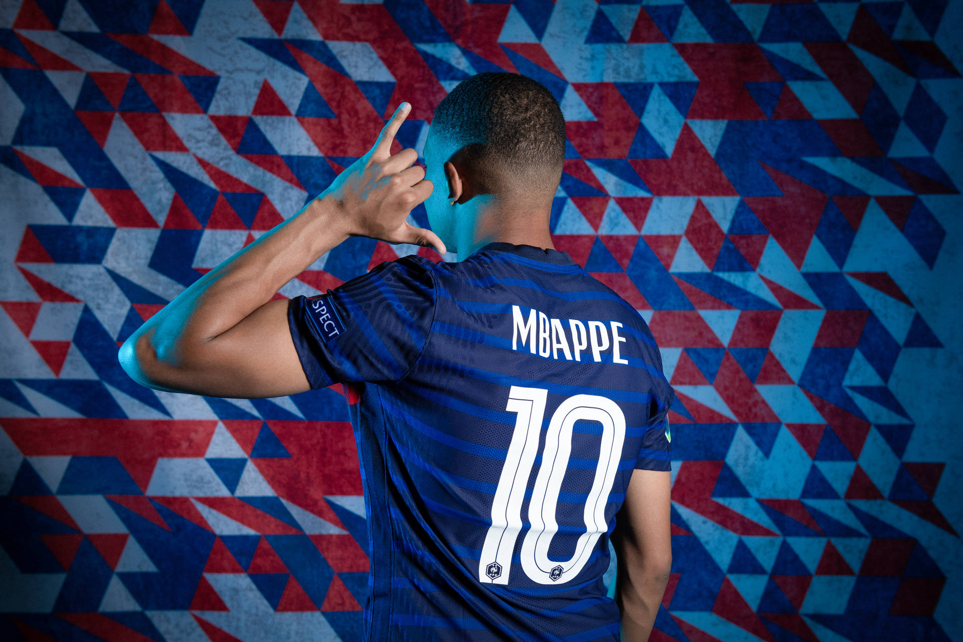 Mbappe Fodboldspiller Nr. 10 Tapet Wallpaper