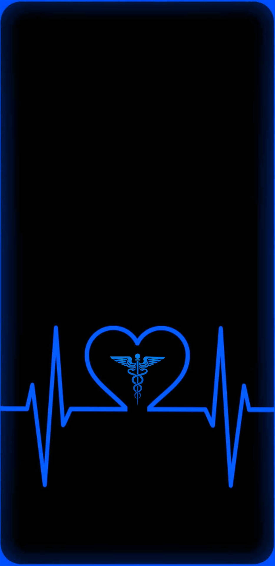 Mbbs Blue Heartbeat Art Wallpaper