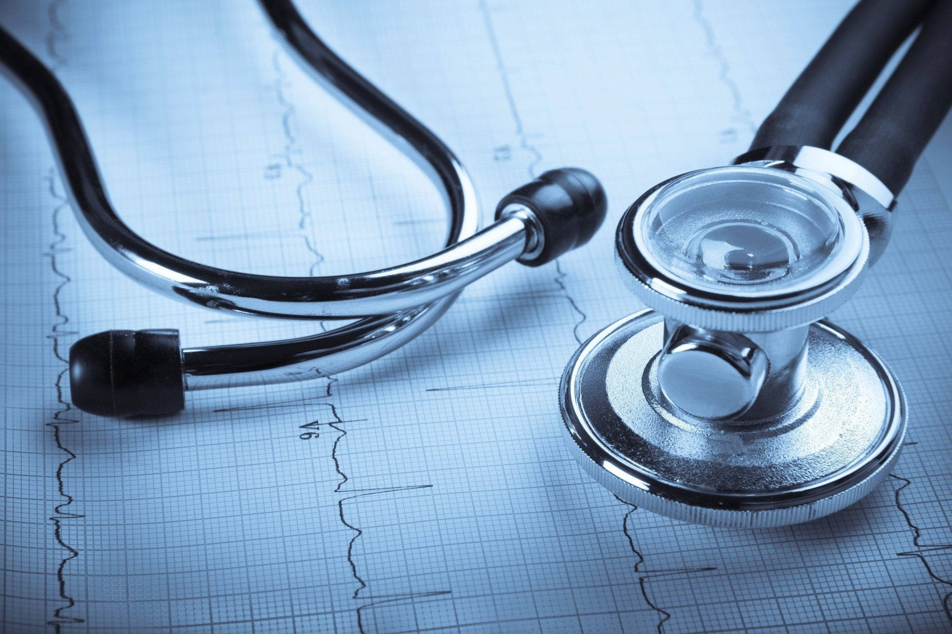 Mbbs Stethoscope And Ecg Graph Wallpaper