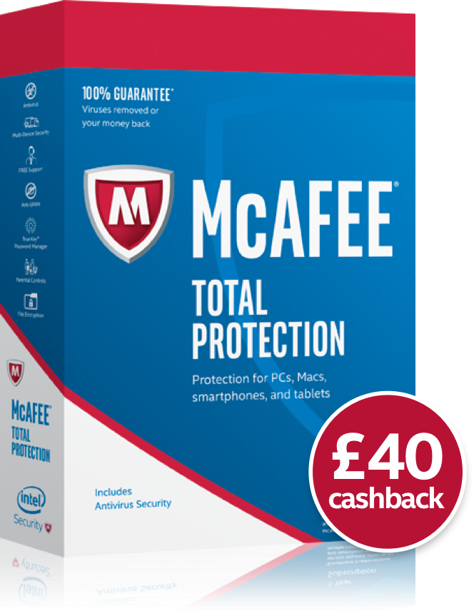 Mc Afee Total Protection Antivirus Software Discount Offer PNG