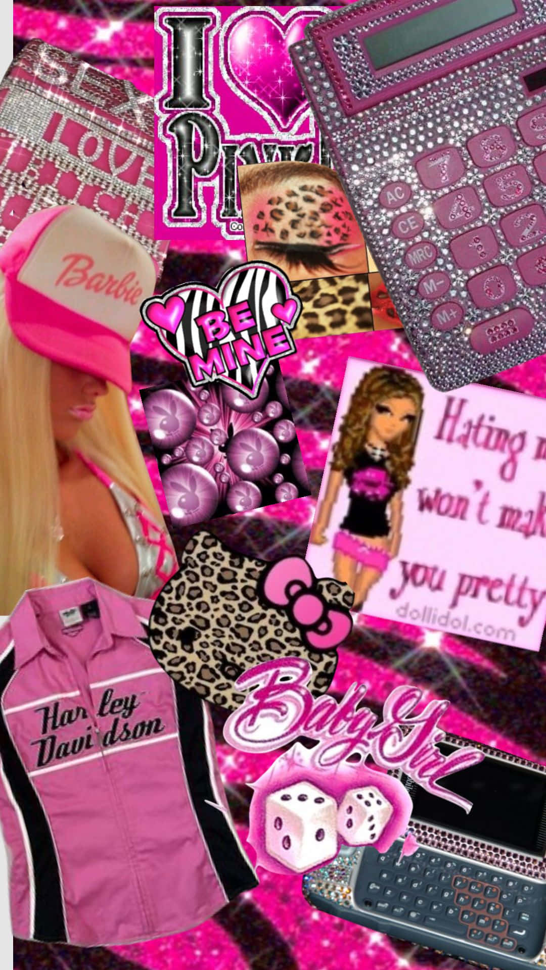 Mc Bling Aesthetic Collage Pink Overload Wallpaper