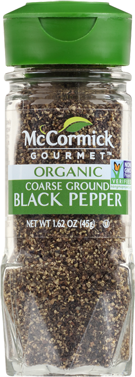 Mc Cormick Gourmet Organic Coarse Ground Black Pepper PNG