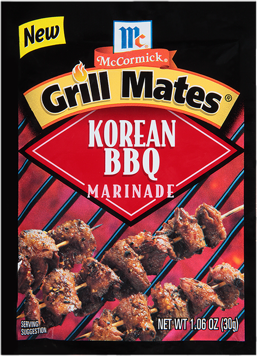 Mc Cormick Grill Mates Korean B B Q Marinade Packet PNG