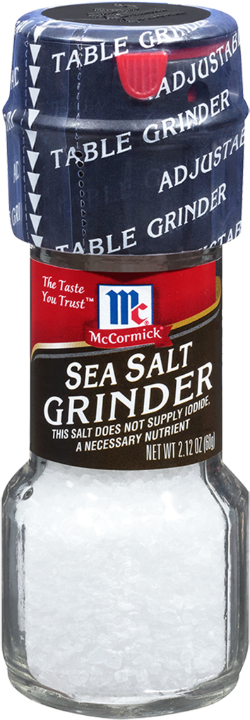 Mc Cormick Sea Salt Grinder Product Image PNG