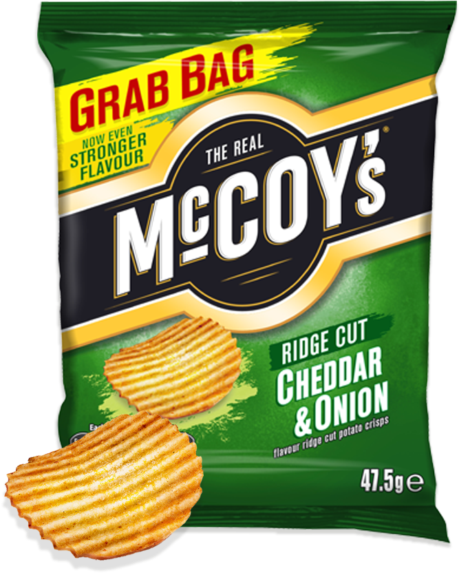 Mc Coy's Cheddar Onion Crisps Package PNG