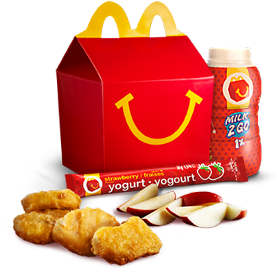 Mc Donalds Happy Mealwith Nuggetsand Snacks PNG