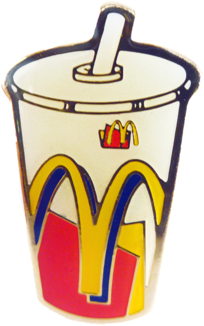 Mc Donalds Iconic Soda Cup Pin PNG