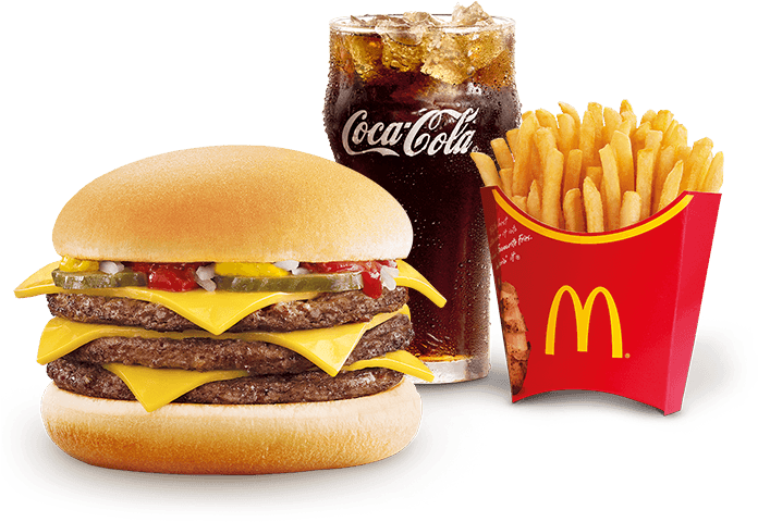 Mc Donalds Meal Combo Big Mac Fries Coke PNG