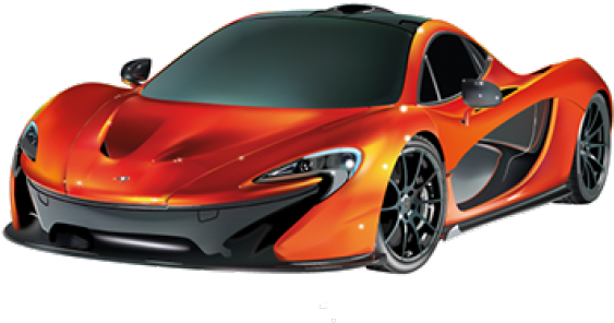 Mc Laren P1 Orange Supercar PNG