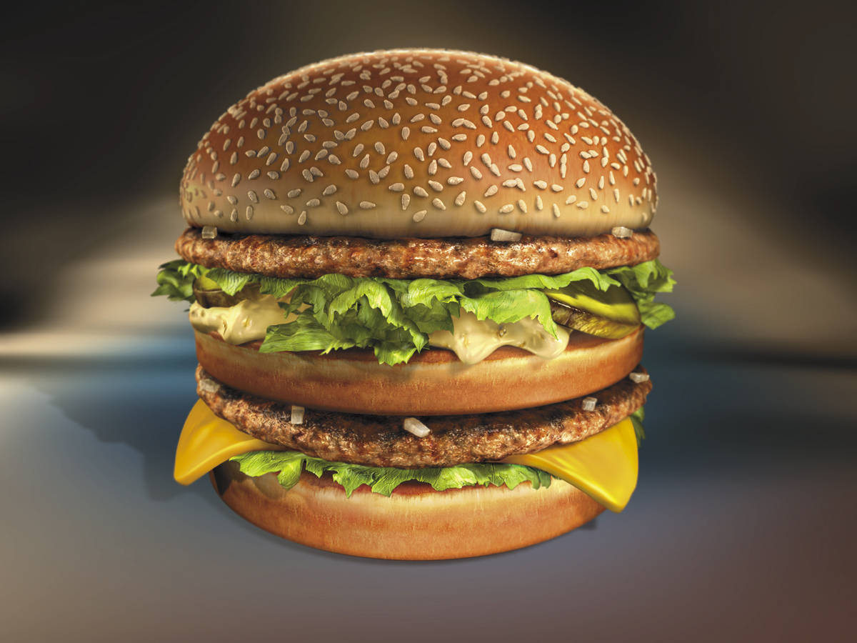 Mcdonald'sbig Mac Cheeseburger (i'm Sorry, This Sentence Does Not Need To Be Translated As It Is Not Related To Computer Or Mobile Wallpaper.) Wallpaper
