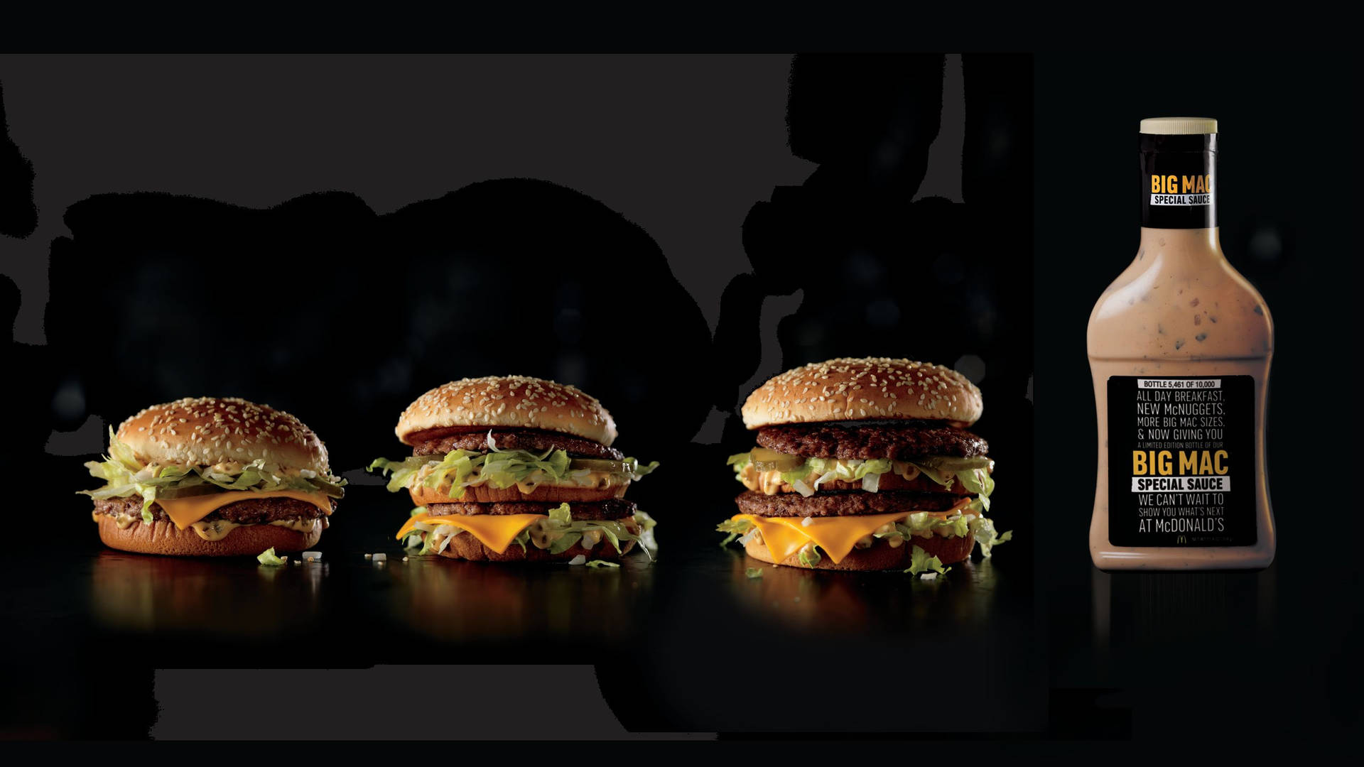 Caption: Different Sizes of McDonald's Big Mac Wallpaper